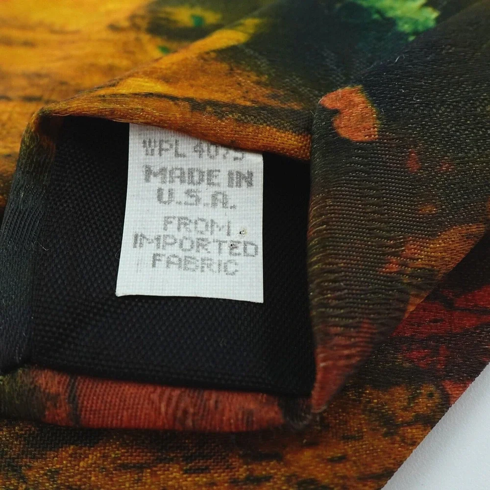 Vintage Oscar‎ De La Renta Tie Men Floral Paisley Print USA Set of 2 Necktie